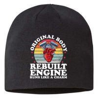 Rebuilt Engine Open Heart Surgery Recovery Survivor Gift High Crown Mesh Bac Sustainable Beanie