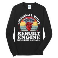 Rebuilt Engine Open Heart Surgery Recovery Survivor Gift High Crown Mesh Bac Tall Long Sleeve T-Shirt