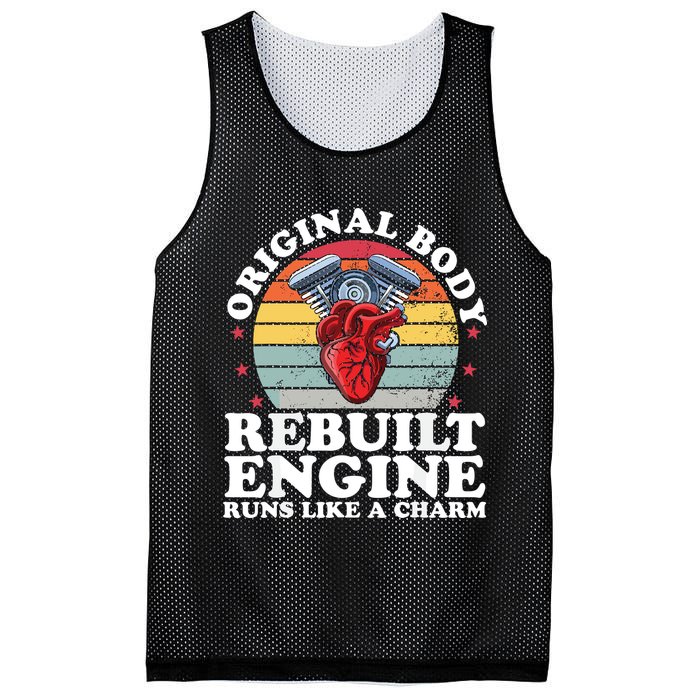 Rebuilt Engine Open Heart Surgery Recovery Survivor Gift High Crown Mesh Bac Mesh Reversible Basketball Jersey Tank