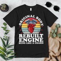 Rebuilt Engine Open Heart Surgery Recovery Survivor Gift High Crown Mesh Bac Premium T-Shirt