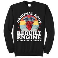 Rebuilt Engine Open Heart Surgery Recovery Survivor Gift High Crown Mesh Bac Tall Sweatshirt