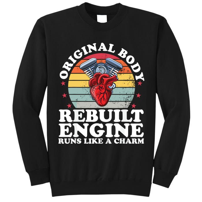 Rebuilt Engine Open Heart Surgery Recovery Survivor Gift High Crown Mesh Bac Tall Sweatshirt