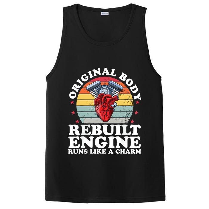 Rebuilt Engine Open Heart Surgery Recovery Survivor Gift High Crown Mesh Bac PosiCharge Competitor Tank