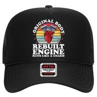 Rebuilt Engine Open Heart Surgery Recovery Survivor Gift High Crown Mesh Bac Hat