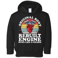 Rebuilt Engine Open Heart Surgery Recovery Survivor Gift High Crown Mesh Bac Toddler Hoodie
