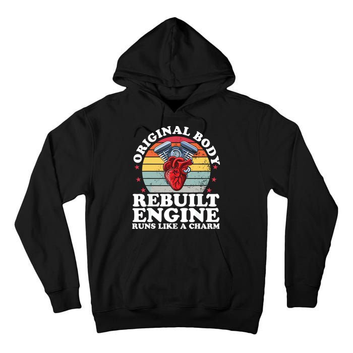 Rebuilt Engine Open Heart Surgery Recovery Survivor Gift High Crown Mesh Bac Tall Hoodie