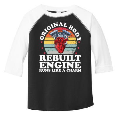 Rebuilt Engine Open Heart Surgery Recovery Survivor Gift High Crown Mesh Bac Toddler Fine Jersey T-Shirt
