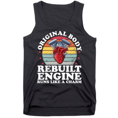 Rebuilt Engine Open Heart Surgery Recovery Survivor Gift High Crown Mesh Bac Tank Top