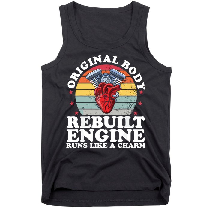 Rebuilt Engine Open Heart Surgery Recovery Survivor Gift High Crown Mesh Bac Tank Top