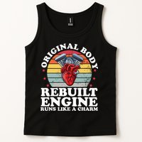 Rebuilt Engine Open Heart Surgery Recovery Survivor Gift High Crown Mesh Bac Tank Top