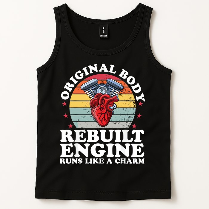 Rebuilt Engine Open Heart Surgery Recovery Survivor Gift High Crown Mesh Bac Tank Top