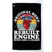 Rebuilt Engine Open Heart Surgery Recovery Survivor Gift High Crown Mesh Bac Golf Towel