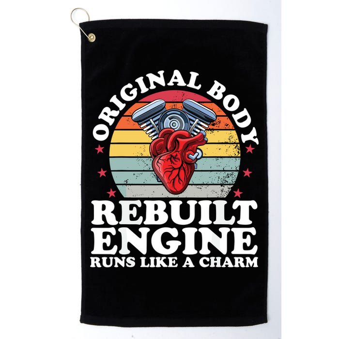 Rebuilt Engine Open Heart Surgery Recovery Survivor Gift High Crown Mesh Bac Golf Towel