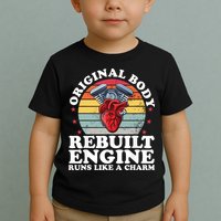 Rebuilt Engine Open Heart Surgery Recovery Survivor Gift High Crown Mesh Bac Toddler T-Shirt
