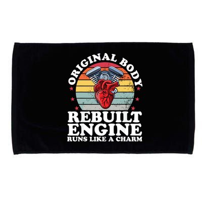 Rebuilt Engine Open Heart Surgery Recovery Survivor Gift High Crown Mesh Bac Microfiber Hand Towel
