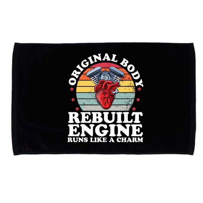 Rebuilt Engine Open Heart Surgery Recovery Survivor Gift High Crown Mesh Bac Microfiber Hand Towel