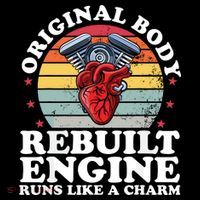 Rebuilt Engine Open Heart Surgery Recovery Survivor Gift High Crown Mesh Bac Women's V-Neck T-Shirt