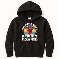 Rebuilt Engine Open Heart Surgery Recovery Survivor Gift High Crown Mesh Bac Kids Hoodie