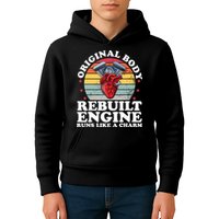 Rebuilt Engine Open Heart Surgery Recovery Survivor Gift High Crown Mesh Bac Kids Hoodie