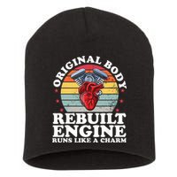 Rebuilt Engine Open Heart Surgery Recovery Survivor Gift High Crown Mesh Bac Short Acrylic Beanie