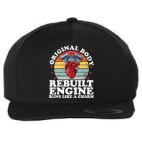 Rebuilt Engine Open Heart Surgery Recovery Survivor Gift High Crown Mesh Bac Wool Snapback Cap