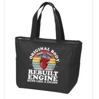 Rebuilt Engine Open Heart Surgery Recovery Survivor Gift High Crown Mesh Bac Zip Tote Bag
