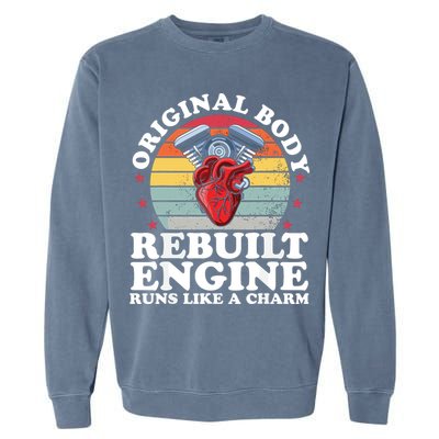 Rebuilt Engine Open Heart Surgery Recovery Survivor Gift High Crown Mesh Bac Garment-Dyed Sweatshirt