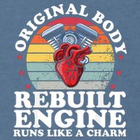 Rebuilt Engine Open Heart Surgery Recovery Survivor Gift High Crown Mesh Bac Garment-Dyed Sweatshirt