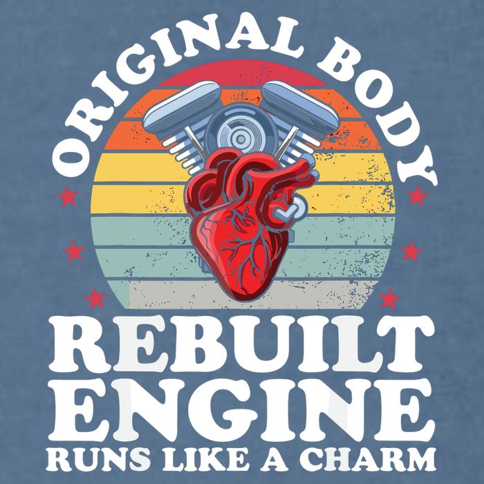 Rebuilt Engine Open Heart Surgery Recovery Survivor Gift High Crown Mesh Bac Garment-Dyed Sweatshirt