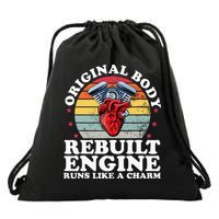Rebuilt Engine Open Heart Surgery Recovery Survivor Drawstring Bag