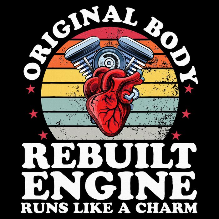 Rebuilt Engine Open Heart Surgery Recovery Survivor Drawstring Bag