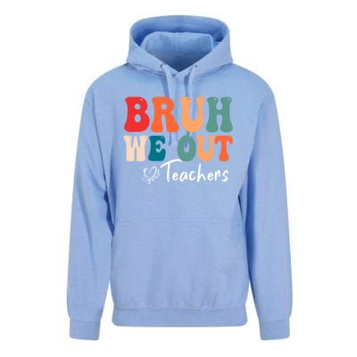 Retro End Of School Year Teacher Summer Bruh We Out Gift Unisex Surf Hoodie