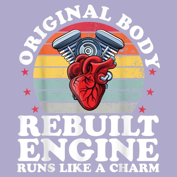 Rebuilt Engine Open Heart Surgery Recovery Survivor Men Gift Colorblast Crewneck Sweatshirt