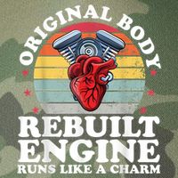 Rebuilt Engine Open Heart Surgery Recovery Survivor Men Gift Legacy Tie Dye Trucker Hat