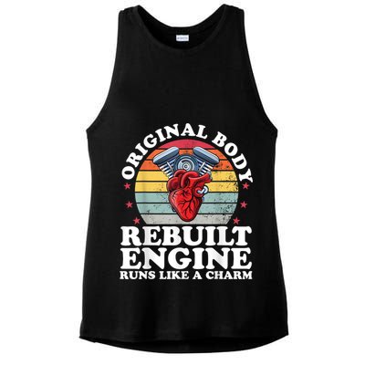 Rebuilt Engine Open Heart Surgery Recovery Survivor Men Gift Ladies PosiCharge Tri-Blend Wicking Tank