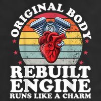 Rebuilt Engine Open Heart Surgery Recovery Survivor Men Gift Cool Comfort Performance Bucket Hat