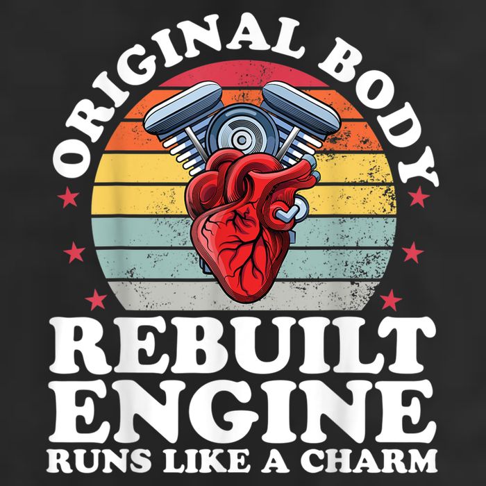 Rebuilt Engine Open Heart Surgery Recovery Survivor Men Gift Cool Comfort Performance Bucket Hat