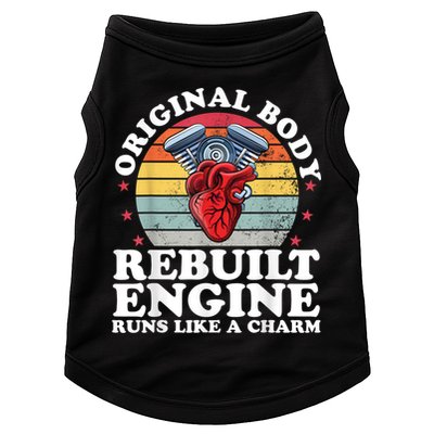 Rebuilt Engine Open Heart Surgery Recovery Survivor Men Gift Doggie Tank