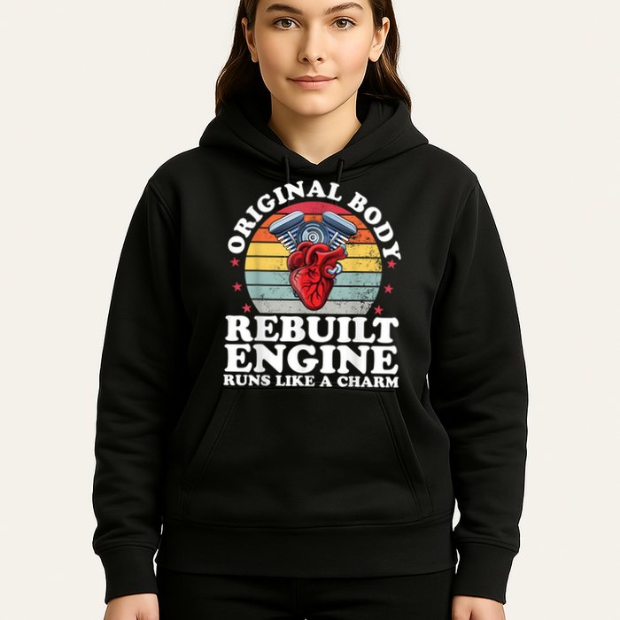 Rebuilt Engine Open Heart Surgery Recovery Survivor Men Gift Hoodie