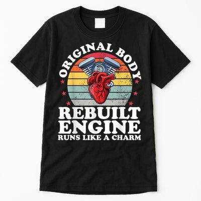 Rebuilt Engine Open Heart Surgery Recovery Survivor Men Gift Tall T-Shirt