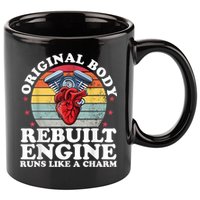 Rebuilt Engine Open Heart Surgery Recovery Survivor Men Gift 11oz C Handle Ceramic Mug