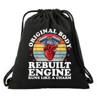 Rebuilt Engine Open Heart Surgery Recovery Survivor Men Gift Drawstring Bag