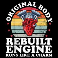 Rebuilt Engine Open Heart Surgery Recovery Survivor Men Gift Drawstring Bag