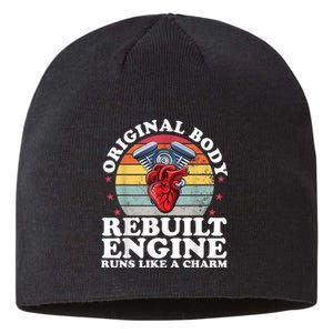 Rebuilt Engine Open Heart Surgery Recovery Survivor Men Gift Sustainable Beanie