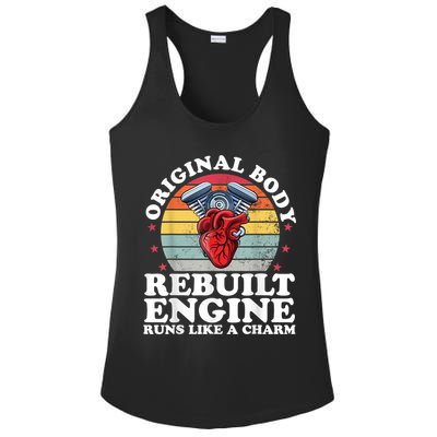 Rebuilt Engine Open Heart Surgery Recovery Survivor Men Gift Ladies PosiCharge Competitor Racerback Tank