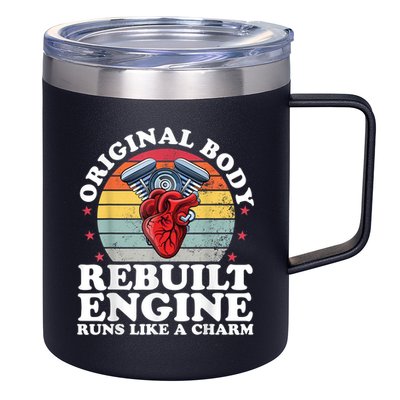 Rebuilt Engine Open Heart Surgery Recovery Survivor Men Gift 12oz Stainless Steel Coffee Mug