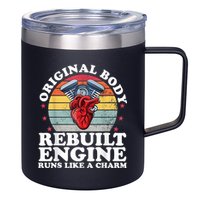 Rebuilt Engine Open Heart Surgery Recovery Survivor Men Gift 12oz Stainless Steel Coffee Mug