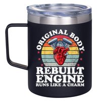Rebuilt Engine Open Heart Surgery Recovery Survivor Men Gift 12oz Stainless Steel Coffee Mug