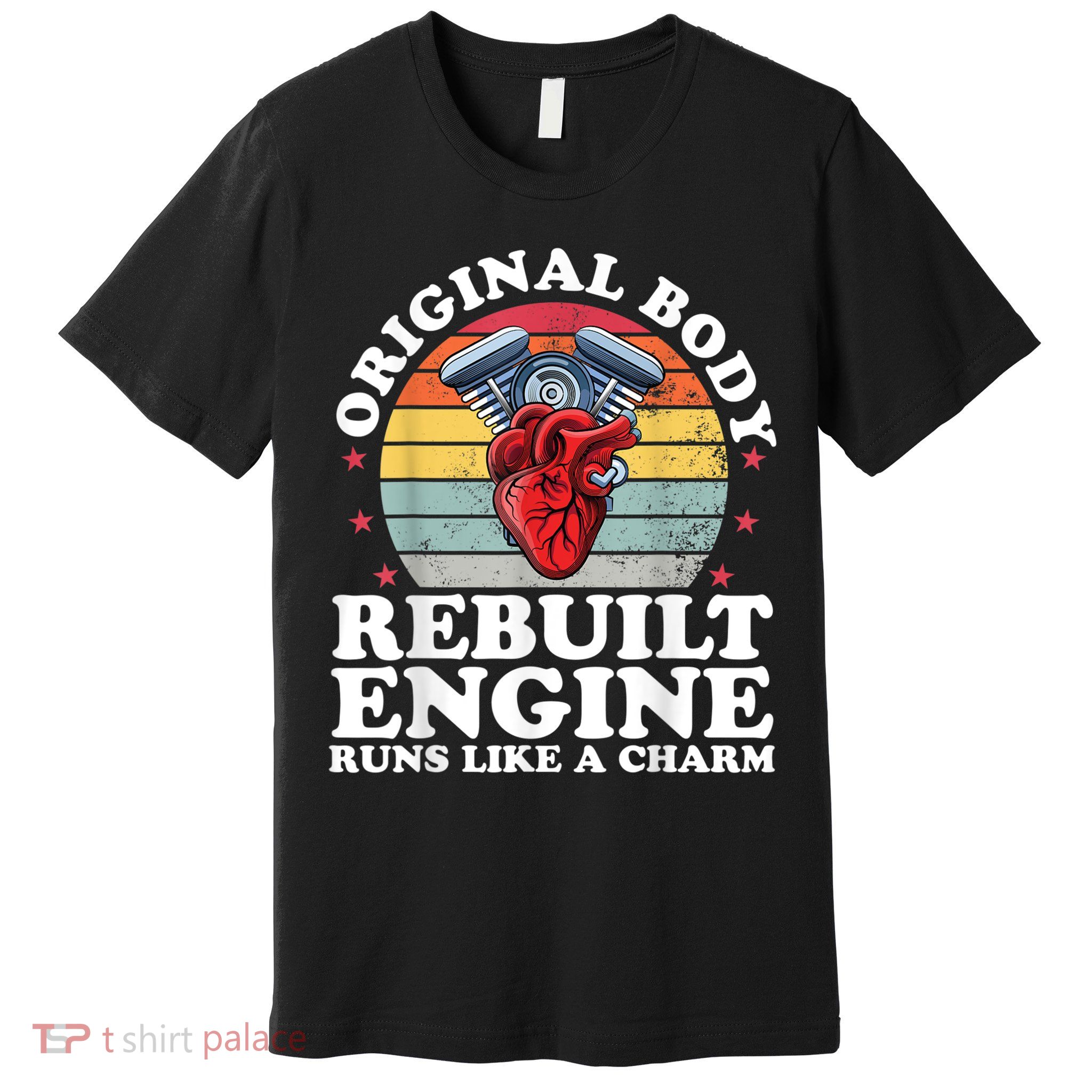 Rebuilt Engine Open Heart Surgery Recovery Survivor Men Gift Premium T-Shirt