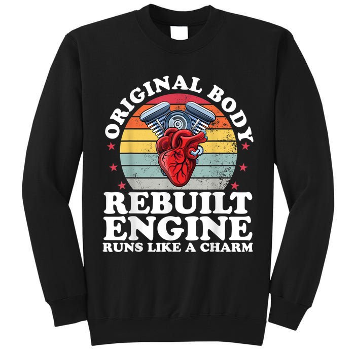 Rebuilt Engine Open Heart Surgery Recovery Survivor Men Gift Tall Sweatshirt